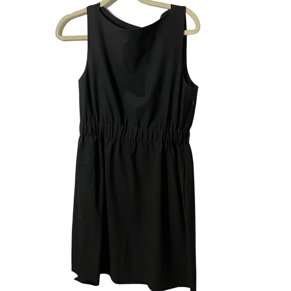 Theory Black Wool Blend Sleeveless Elastic Waist Dress Women’s Size 10